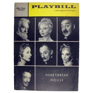 Heartbreak House Playbill Premier Performance October 1959 Maurice Evans